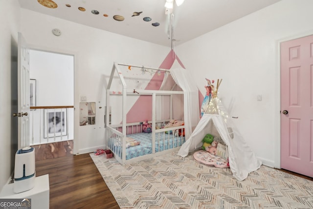 bedroom featuring light hardwood / wood-style flooring