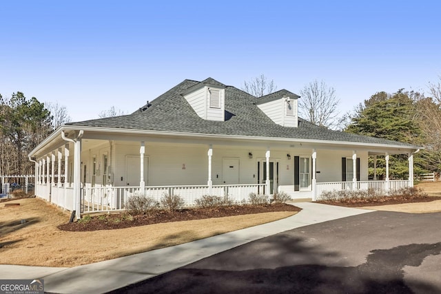 country-style home with covered porch