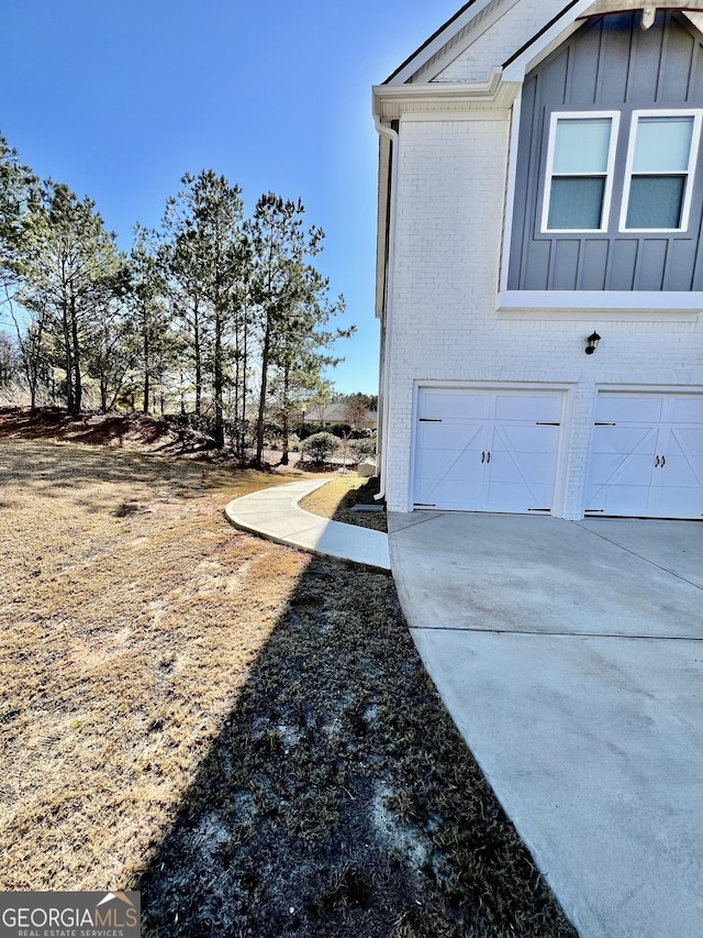 view of home's exterior featuring a garage