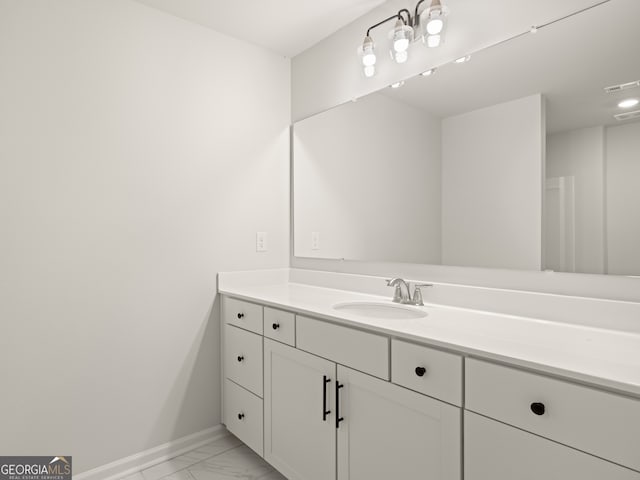 bathroom featuring vanity