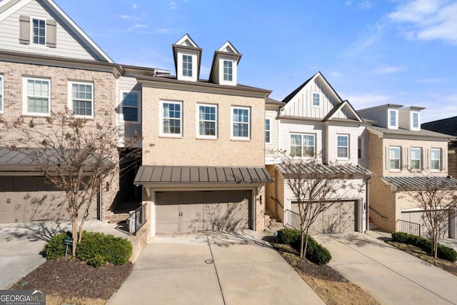 view of property featuring a garage