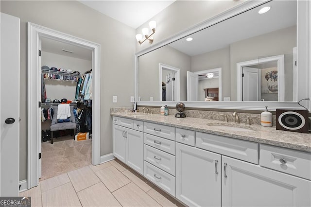 bathroom featuring vanity