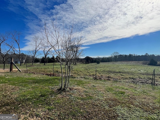 view of yard featuring a rural view