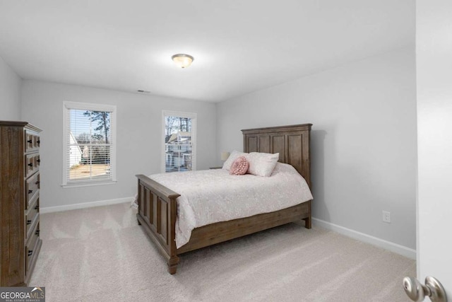 view of carpeted bedroom