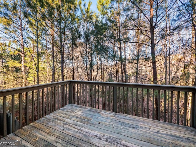 view of wooden deck