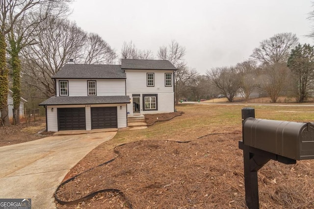 view of front of home featuring a garage