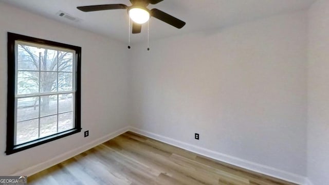 empty room featuring light hardwood / wood-style flooring