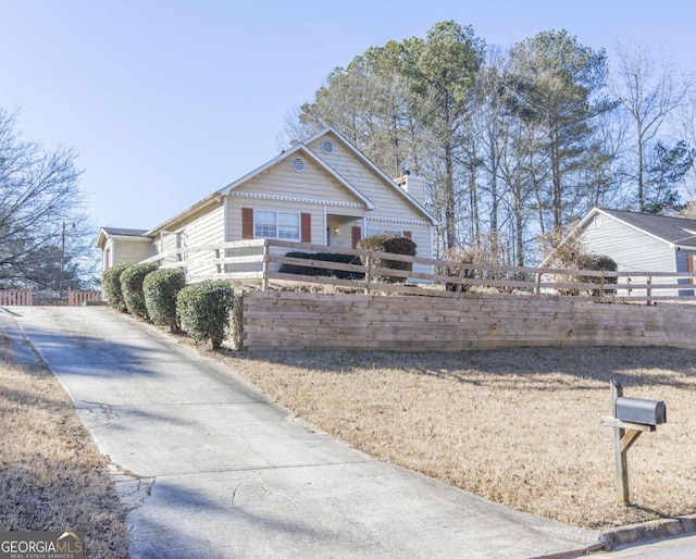 view of front of home