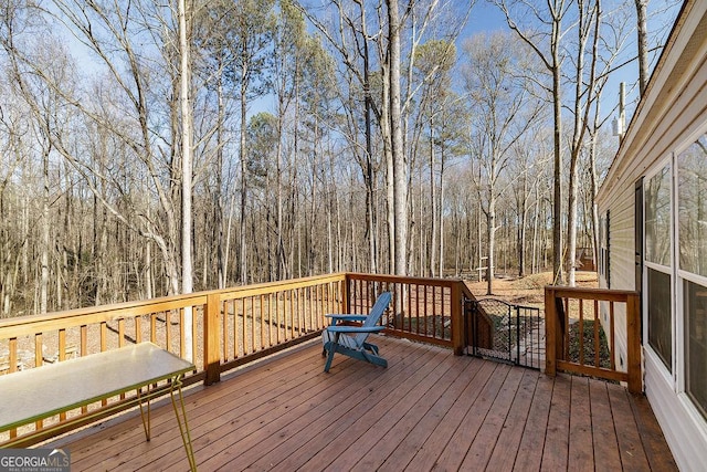 view of wooden deck