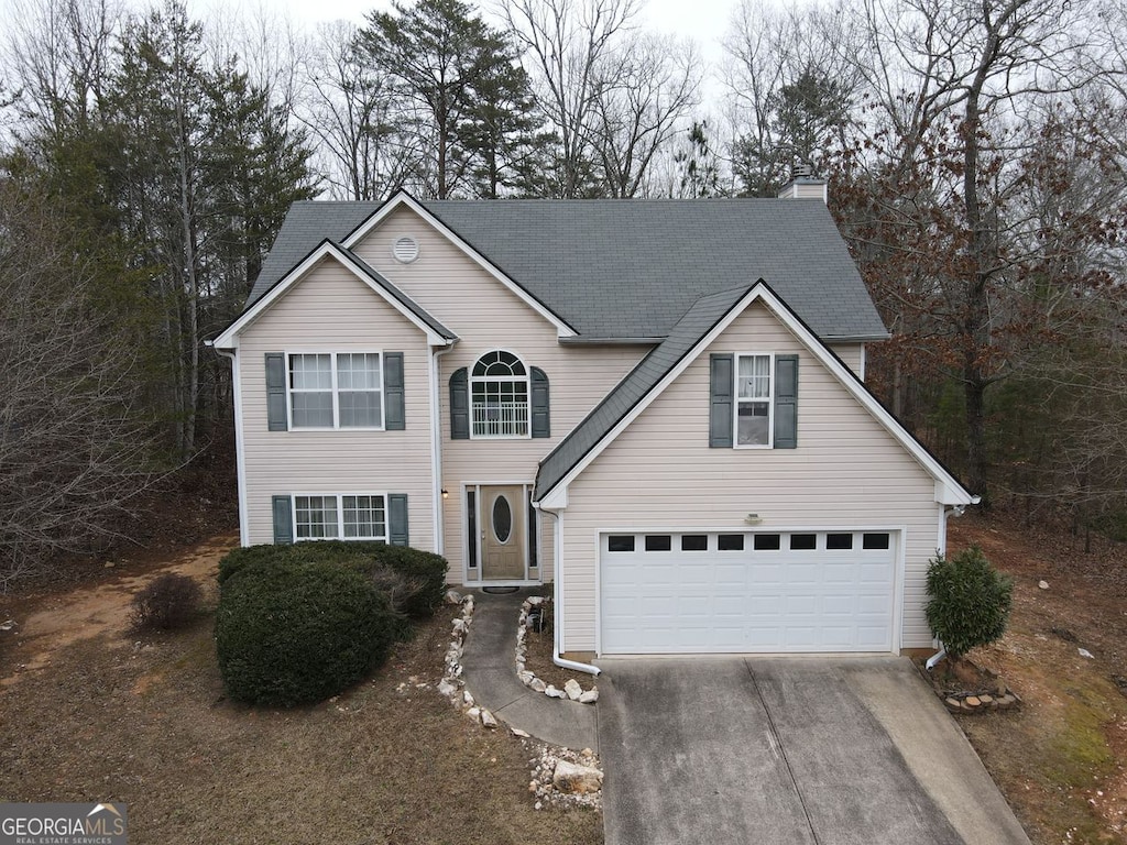 front facade featuring a garage