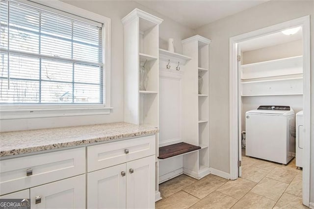 mudroom featuring a healthy amount of sunlight