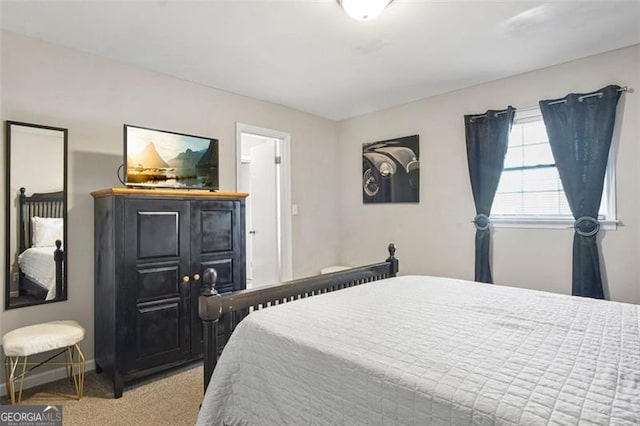 view of carpeted bedroom