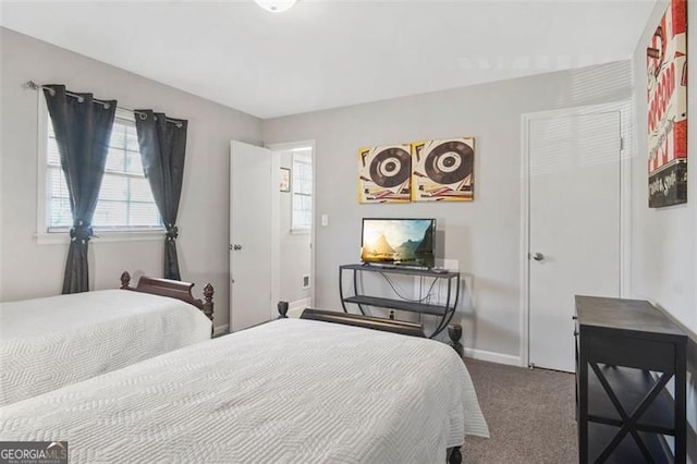 view of carpeted bedroom