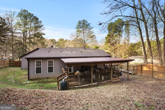 view of rear view of property