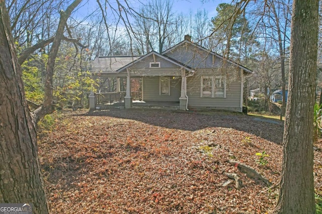 view of front of house with a porch