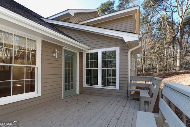 view of wooden deck