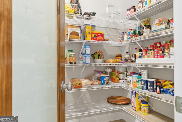 view of pantry