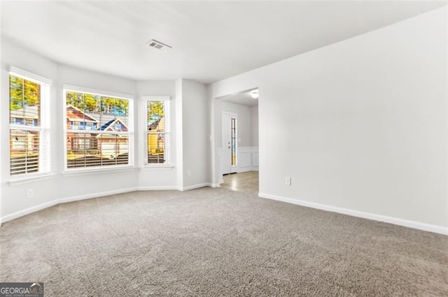 view of carpeted empty room