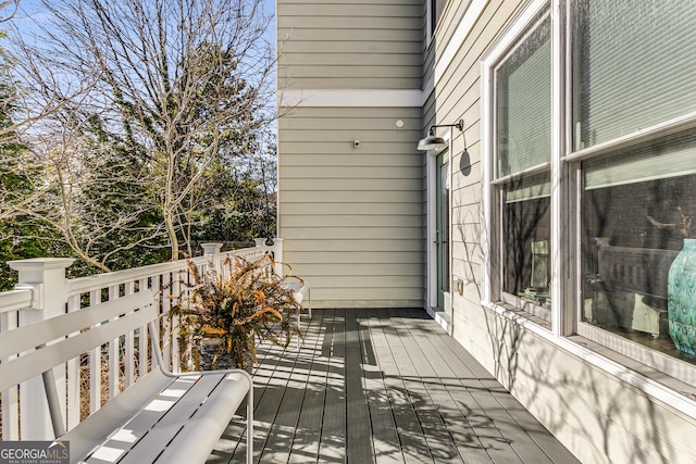 view of wooden deck