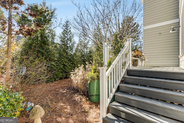 view of staircase