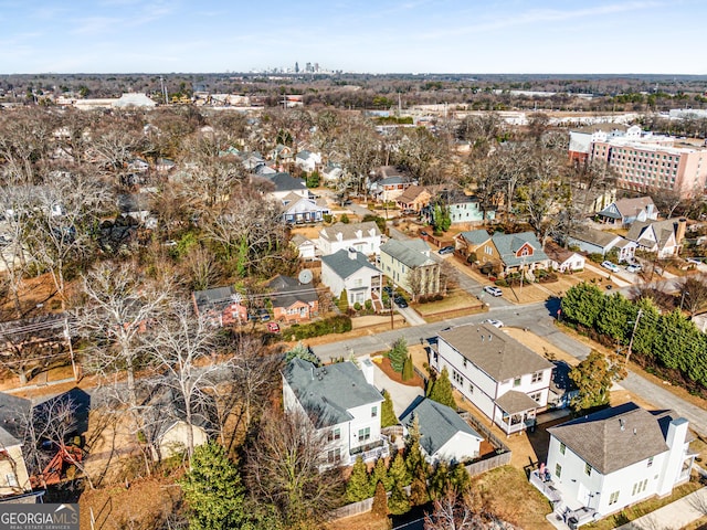 bird's eye view featuring a residential view