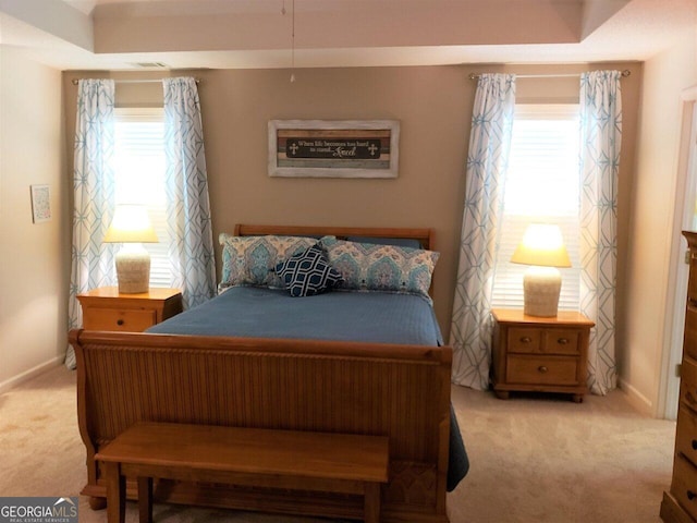 view of carpeted bedroom