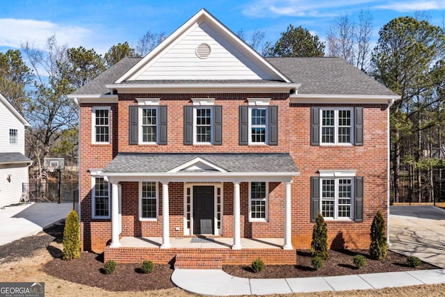 view of front of property with a porch