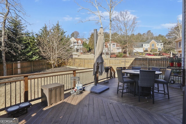 view of wooden terrace