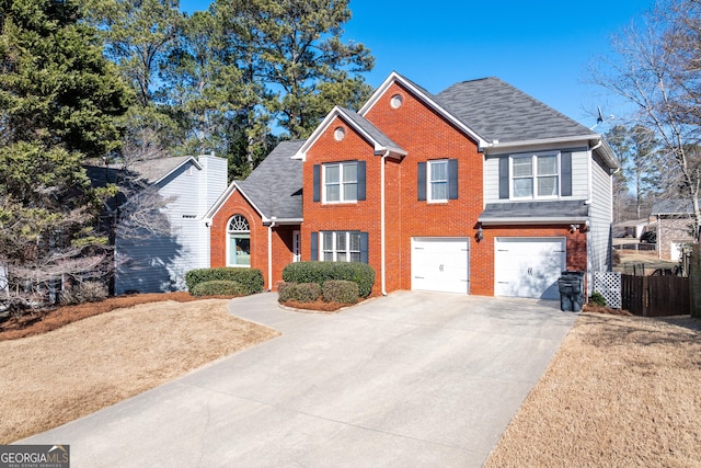 view of front of house featuring a garage