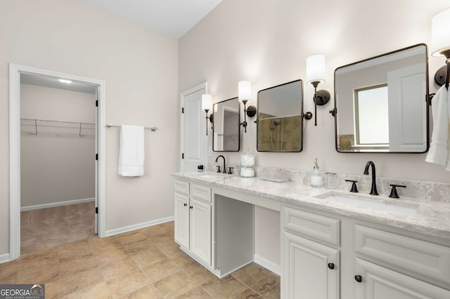 bathroom with vanity