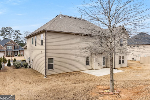 rear view of property with a patio