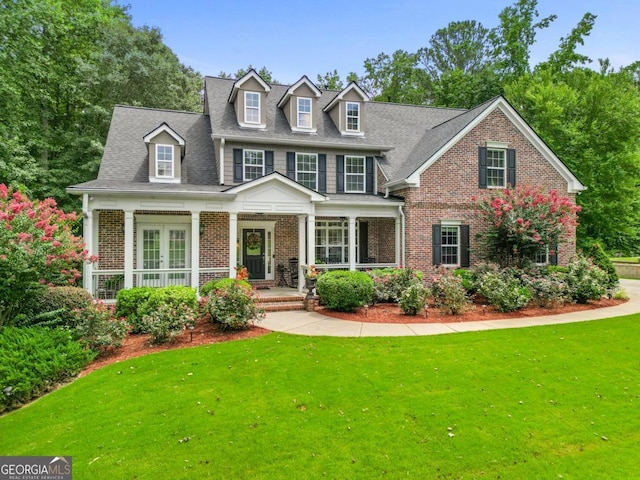 colonial house with a front yard