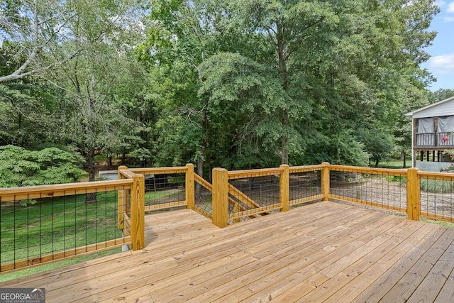 view of wooden terrace