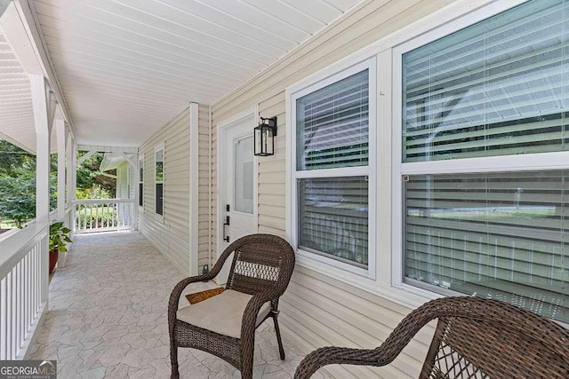 view of patio with covered porch