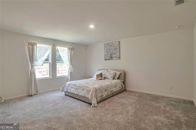 view of carpeted bedroom