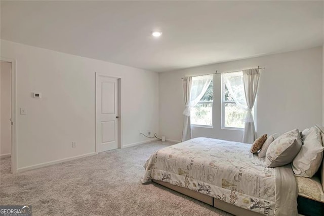 view of carpeted bedroom