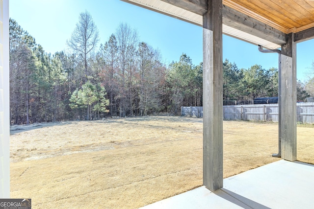 view of yard with a patio