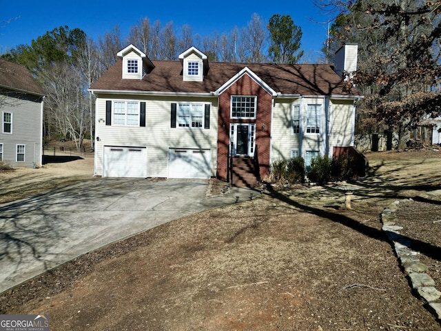 view of front of house featuring a garage