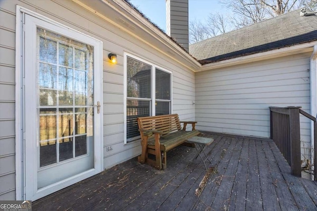 view of wooden deck