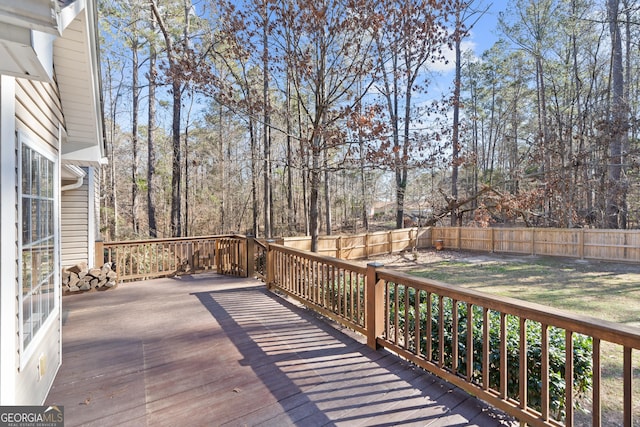 view of wooden deck