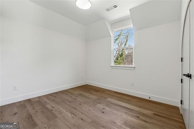 additional living space featuring wood-type flooring