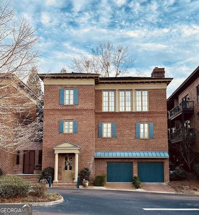 view of property with a garage