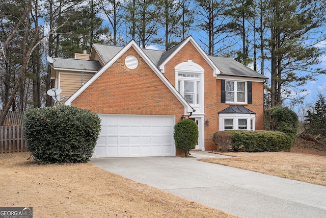 view of property with a garage