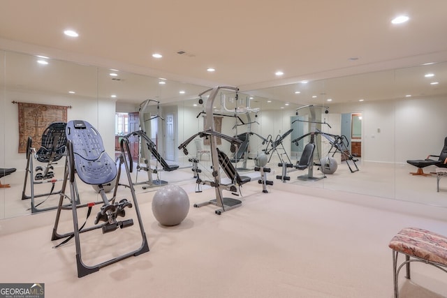 view of exercise room