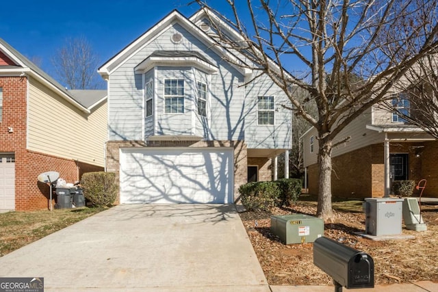 front of property featuring a garage