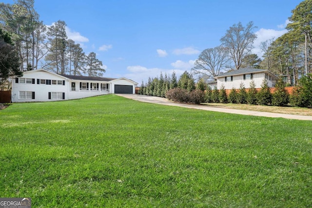 view of front of house with a front yard