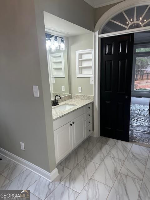 bathroom with vanity