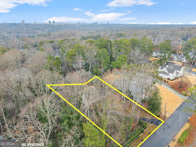 aerial view with a view of trees