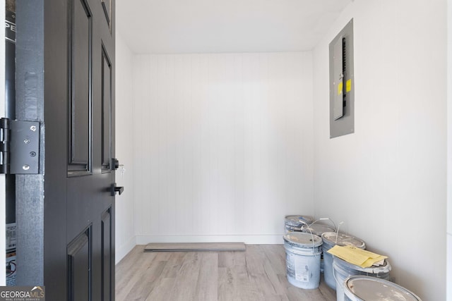 interior space with light wood-type flooring