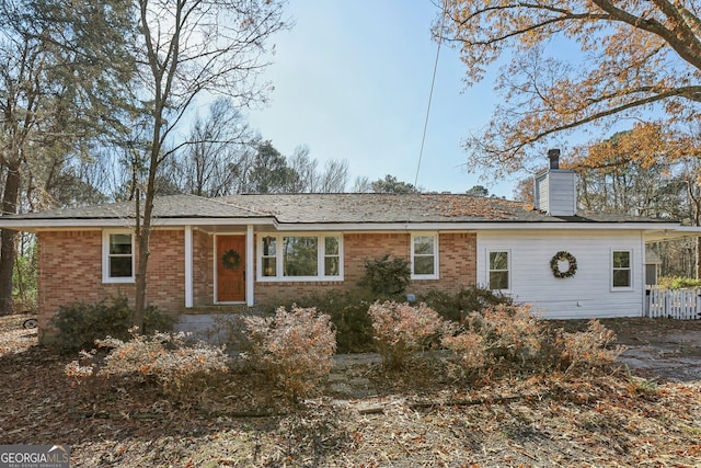 view of ranch-style house